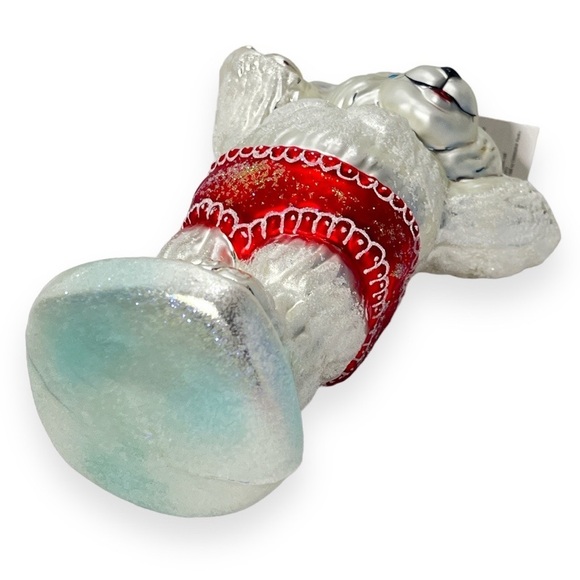 Christopher Radko Large Polar Bear‎ Blown Glass Christmas Ornament - Picture 6 of 7